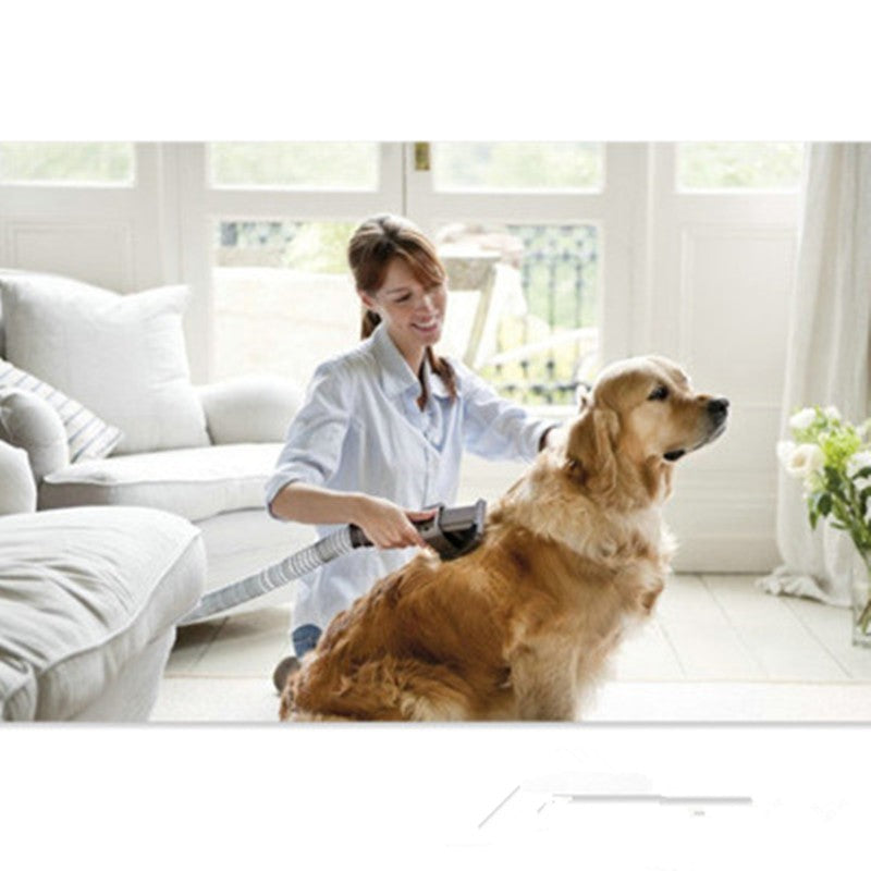 Vacuum Deshedding Brush Kit - Grooms & Cleans in One