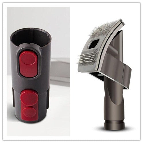 Vacuum Deshedding Brush Kit - Grooms & Cleans in One
