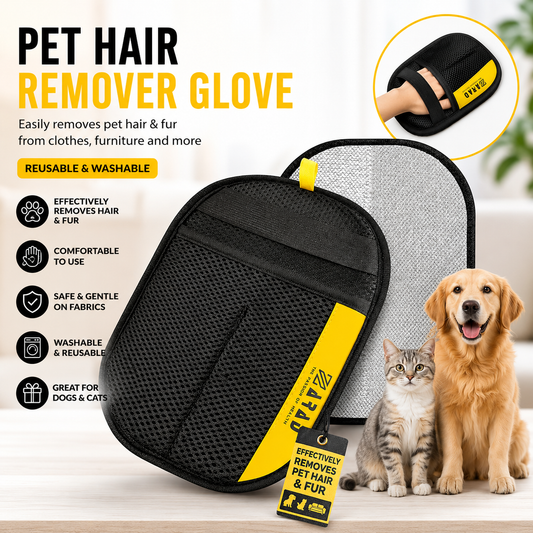 Electrostatic Washable And Reusable Pet Hair Removal Gloves For Dogs & Cats